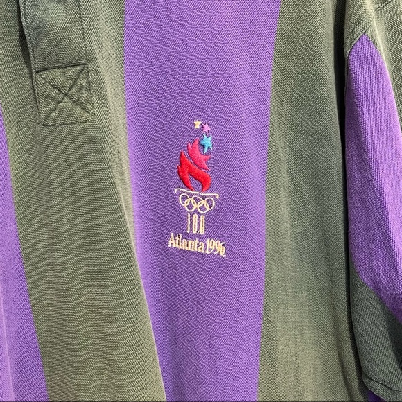 Vintage 90s Champion 1996 Centennial Olympics Color Block Polo Mens Size XXL - Picture 3 of 9